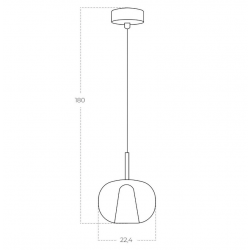 GRACE A CLEAR LAMPA WISZĄCA AZ6271 AZZARDO